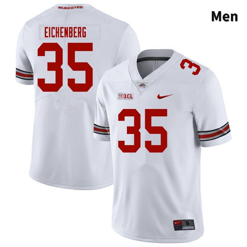 Men's Ohio State Buckeyes #35 Tommy Eichenberg White Authentic College Stitched Football Jersey 23BI048CQ